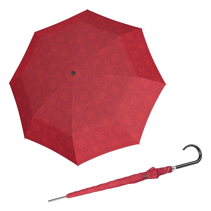 Doppler Long AC Carbonsteel BLOOM - dámský holový deštník červená