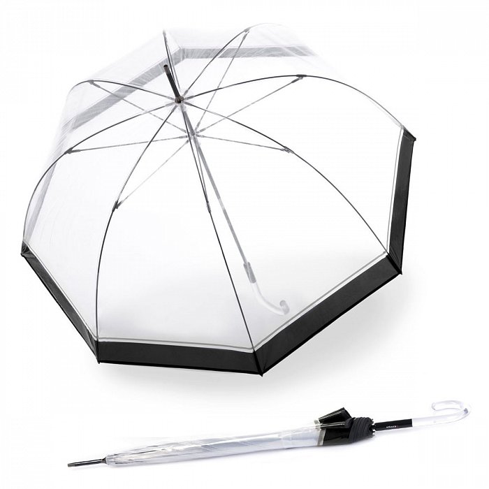 Knirps C.760 Stick Transparent Hyperion - dámský průhledný holový deštník