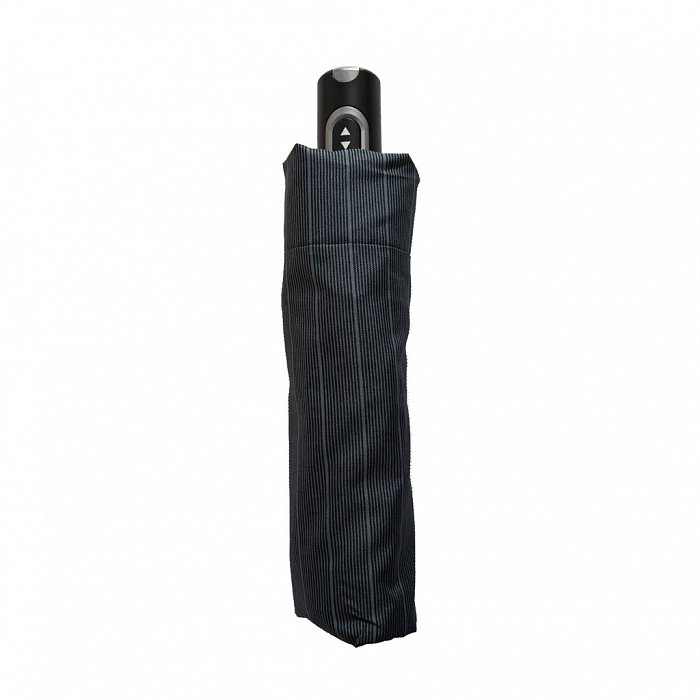 Doppler Magic Carbonsteel šedý širší proužek - pánský plně-automatický deštník