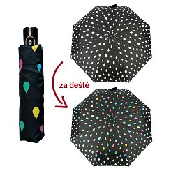 Doppler Magic Fiber Rain Drop - dámský skládací deštník měnící barvu
