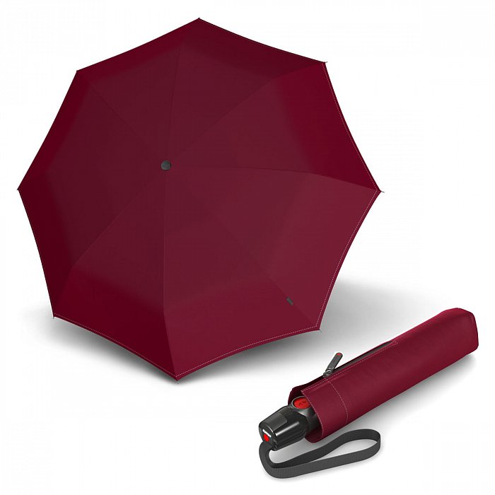 Knirps T.200 Medium Duomatic Solid Fire - dámský plně-automatický deštník