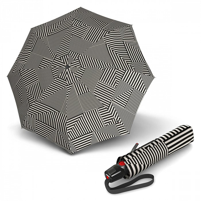 Knirps T.200 Medium Duomatic Moon Black - dámský plně-automatický deštník